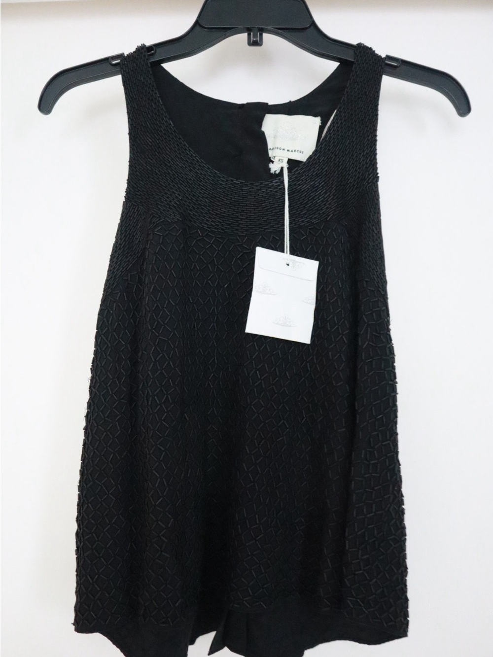 Madison Marcus Black Beaded Sleeveless Tank Top - Picture 3 of 5